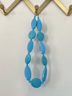 Vintage Blue Oversized Beaded Necklace